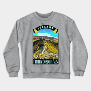 Fimmvorduhals Iceland Vintage Hiking Crewneck Sweatshirt